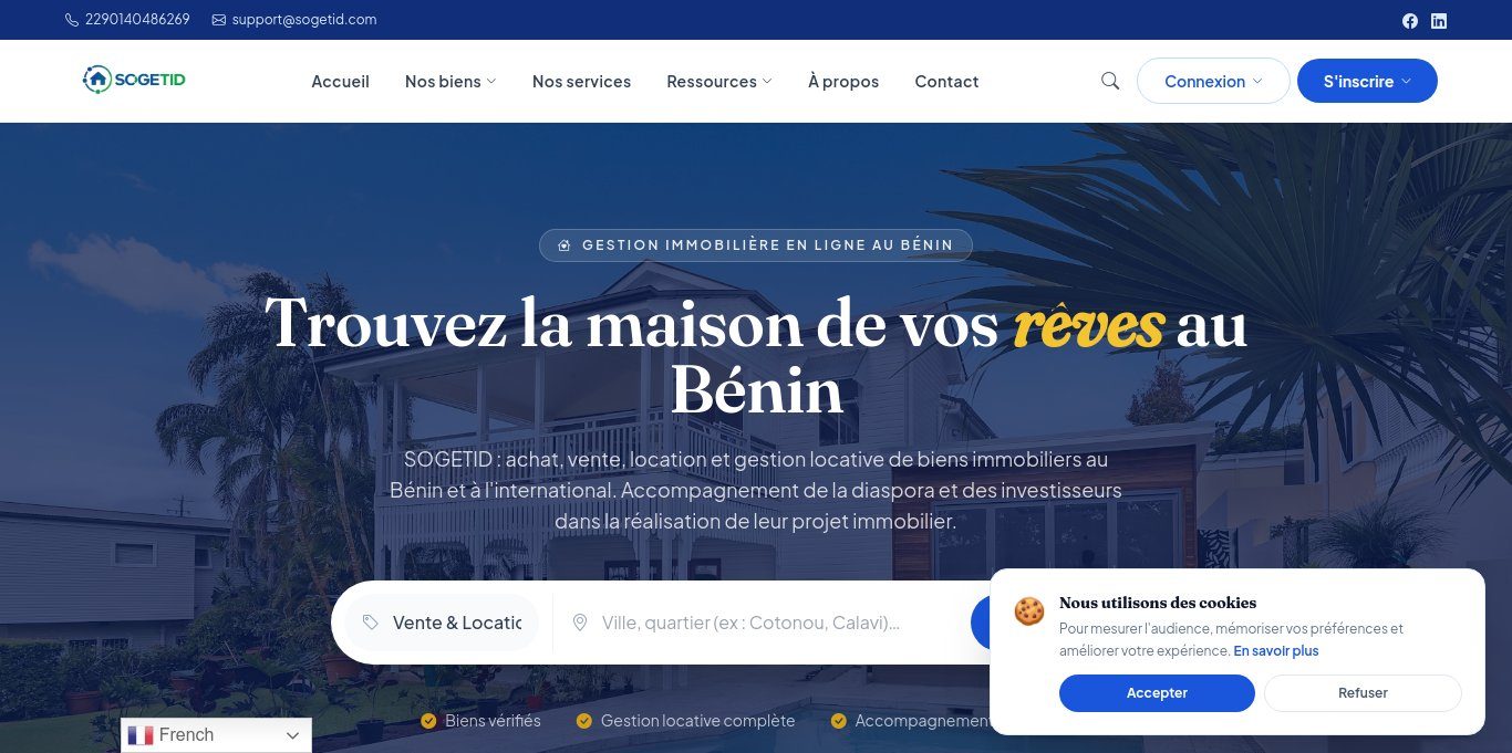 SOGETID — Plateforme immobilière — SaaS, SOGETID